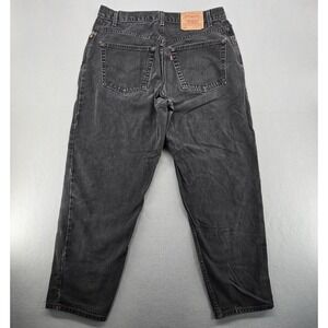 Levi's 560 Black Jeans Vintage Made in USA 38x30 (Measures 36x28.5) Y2K April 02